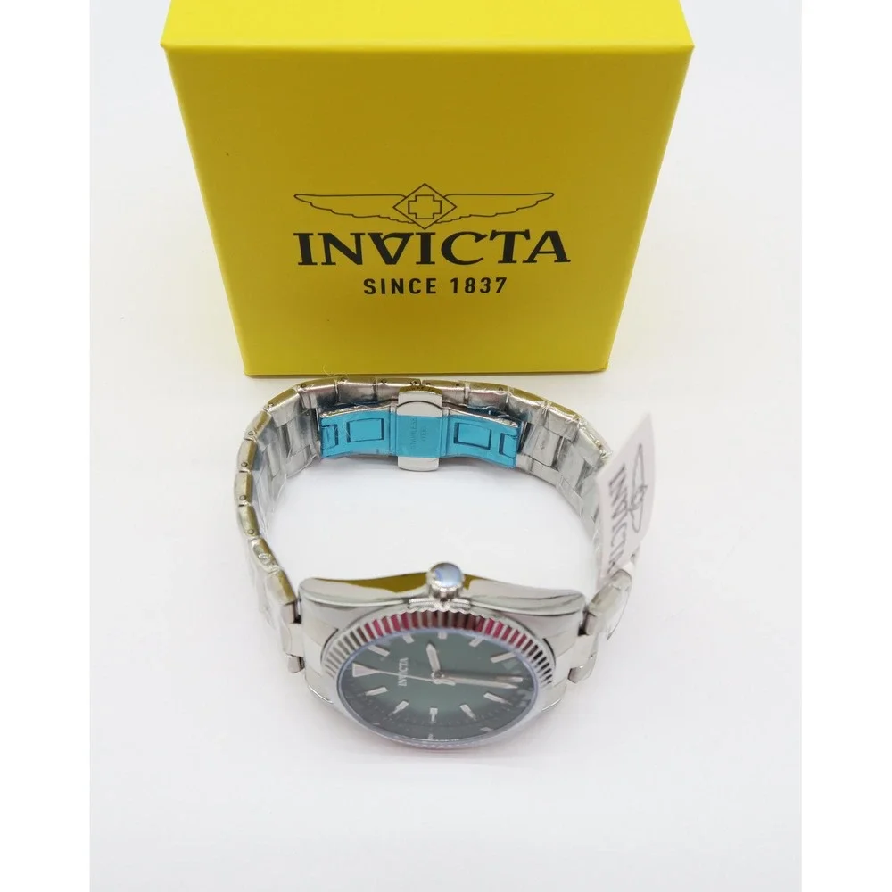 Invicta Celestial Langdon Mens Watch 40mm Green Dial Silver Steel 69254 New